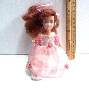 Princess Magic Touch Coleco Doll 1987 Pink Dress 5" Red Hair No Accessories